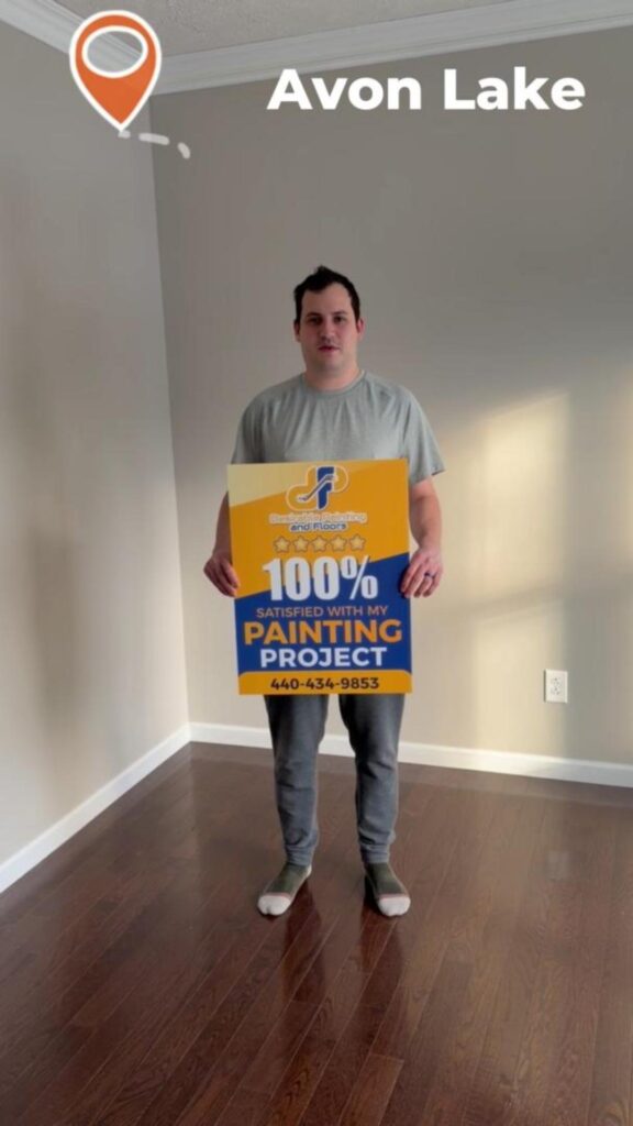 How to Choose a Painting Company in Avon Lake: Guide by Desirable Painting 1 Avon Lake Painters, painting company in avon ohio, Desirable Painting, Painters Near me Avon Lake Painters 100% satisfied homeowner after a completed exterior painting project in Avon Lake, Ohio.